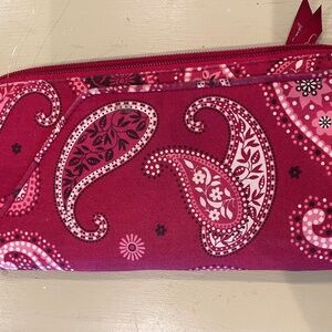 Vera Bradley Clutch wallet red paisley bandana